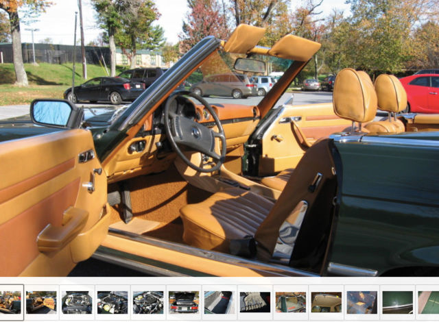1972 Green Mercedes-Benz SL-Class Convertible