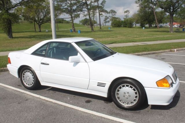 1991 White Mercedes-Benz SL-Class Convertible