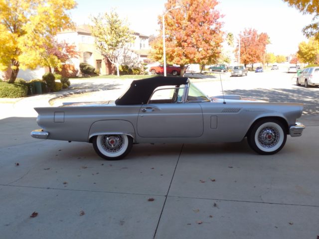 1957 Gun Metal Gray Ford Thunderbird Convertible