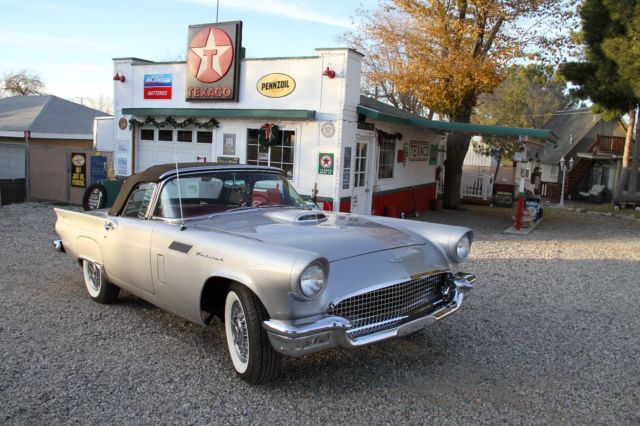 1957 Gun Metal Gray Ford Thunderbird Convertible