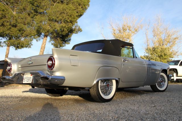 1957 Gun Metal Gray Ford Thunderbird Convertible