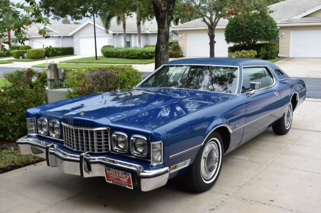 1973 Dark Blue Metallic Ford Thunderbird Coupe