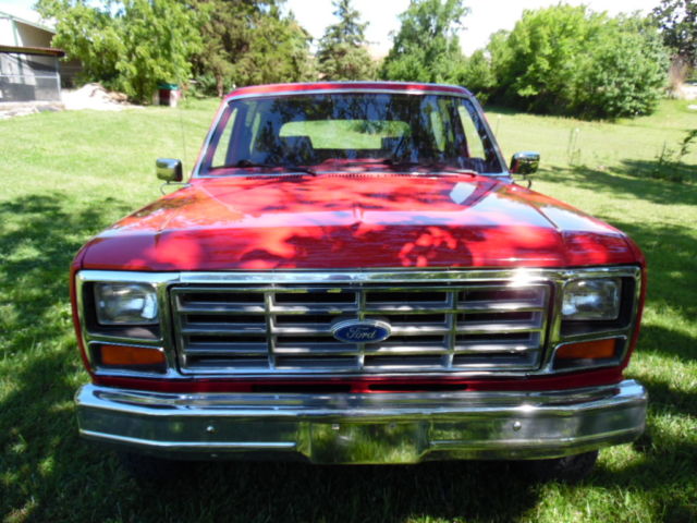 1984 Red Ford Bronco Removable Top