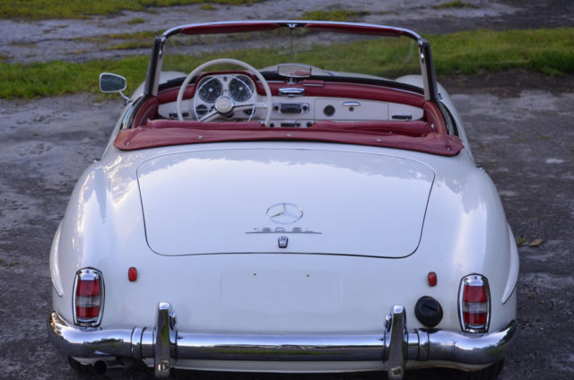 1960 White Mercedes-Benz SL-Class Convertible