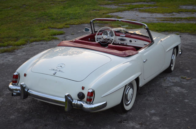 1960 White Mercedes-Benz SL-Class Convertible