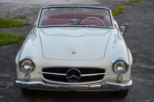 1960 White Mercedes-Benz SL-Class Convertible