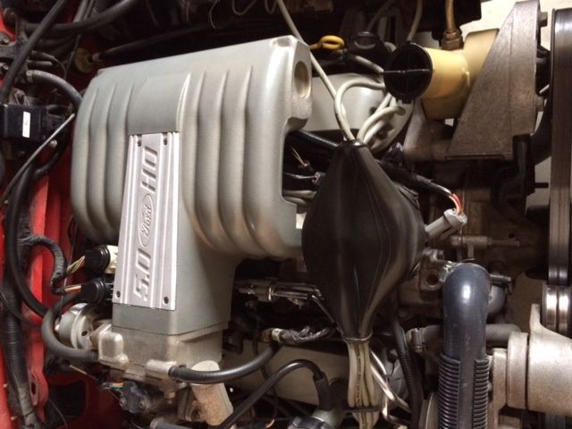 1992 Red Ford Mustang Convertible