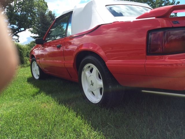 1992 Red Ford Mustang Convertible