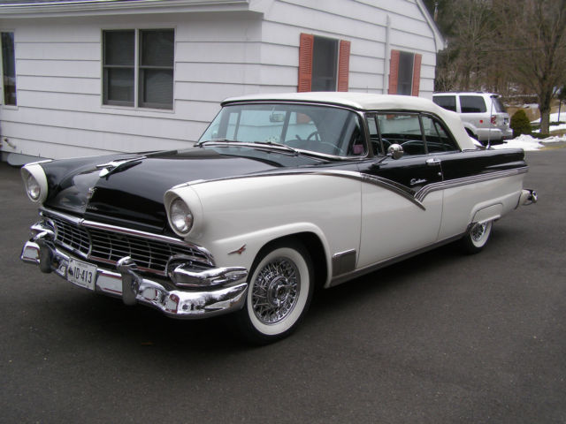 1956 black/white Ford Fairlane Convertible