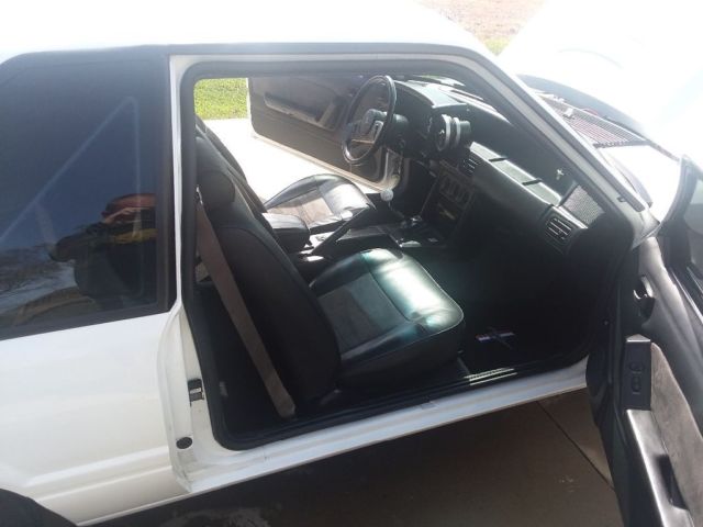 1989 White Ford Mustang Hatchback