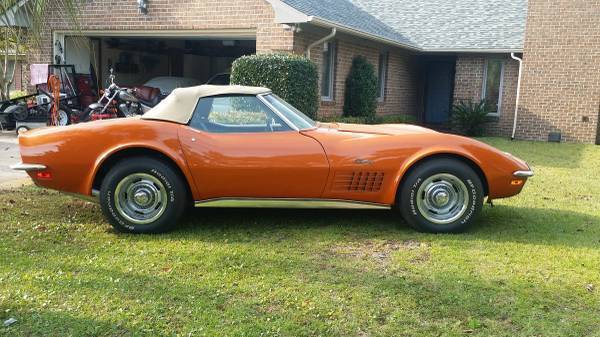 1972 Orange Chevrolet Corvette Convertible