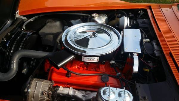 1972 Orange Chevrolet Corvette Convertible