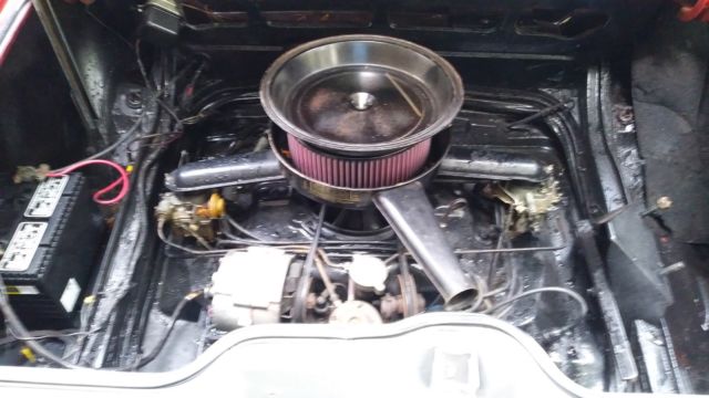 1965 Red Chevrolet Corvair Coupe