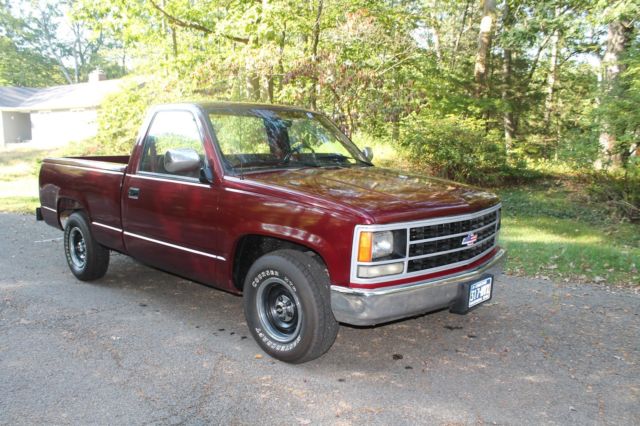 1988 Burgundy Chevrolet C/K Pickup 1500 Standard Cab Pickup
