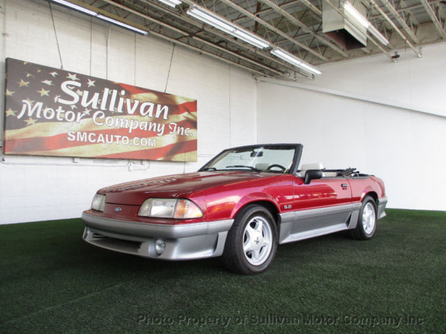 1993 Red Ford Mustang Convertible