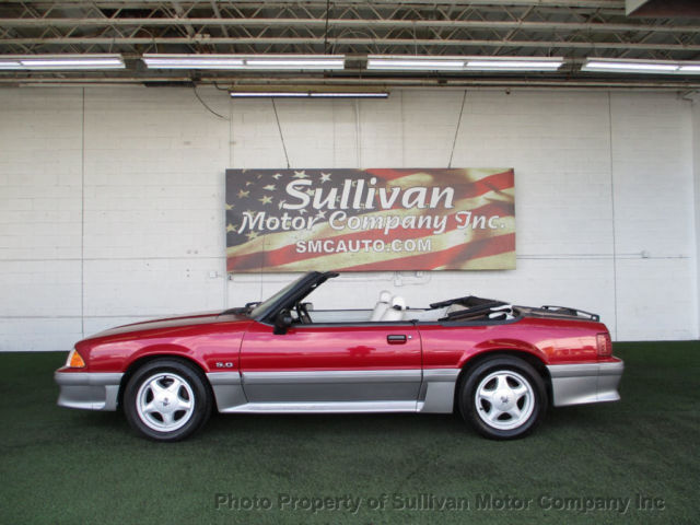 1993 Red Ford Mustang Convertible