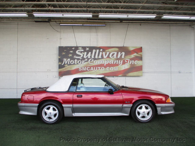1993 Red Ford Mustang Convertible