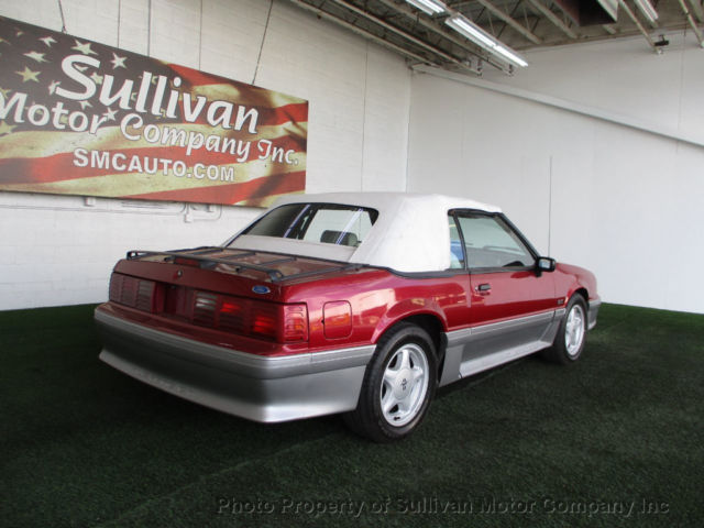 1993 Red Ford Mustang Convertible