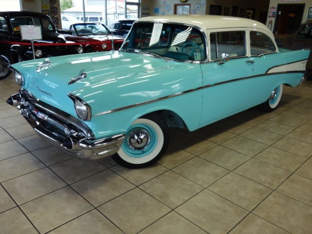 1957 Turquoise Chevrolet Bel Air/150/210 2-Door