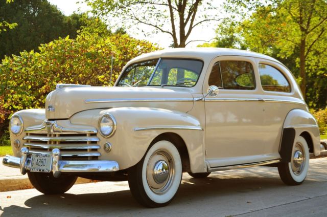 1948 Tan Ford Super Deluxe 2 Door Sedan V8 Sedan