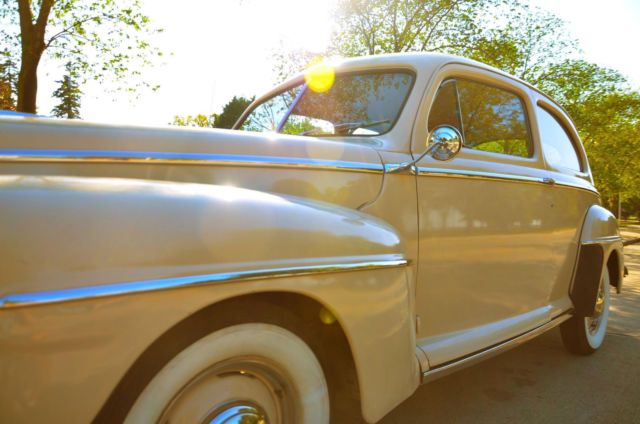 1948 Tan Ford Super Deluxe 2 Door Sedan V8 Sedan