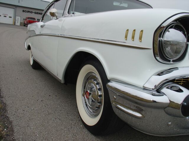 1957 White Chevrolet Bel Air/150/210 HARDTOP