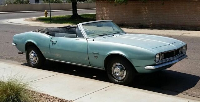 1967 Teal Chevrolet Camaro Convertible