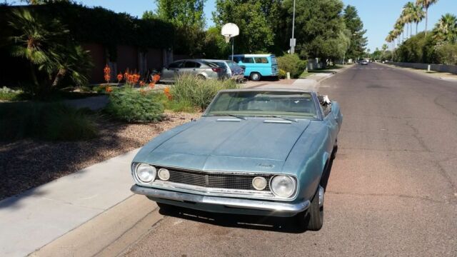 1967 Teal Chevrolet Camaro Convertible
