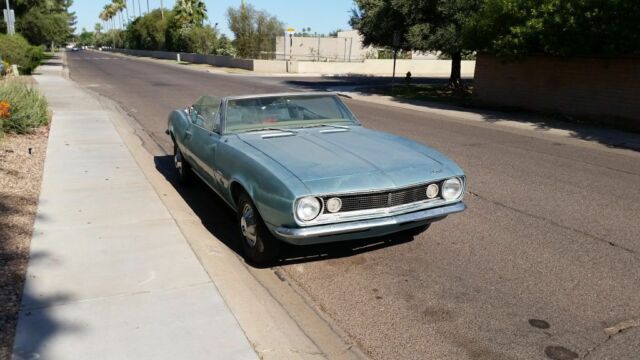 1967 Teal Chevrolet Camaro Convertible