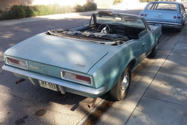 1967 Teal Chevrolet Camaro Convertible