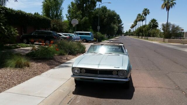 1967 Teal Chevrolet Camaro Convertible