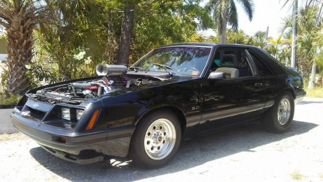 1985 Black Ford Mustang T Top