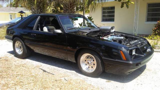 1985 Black Ford Mustang T Top