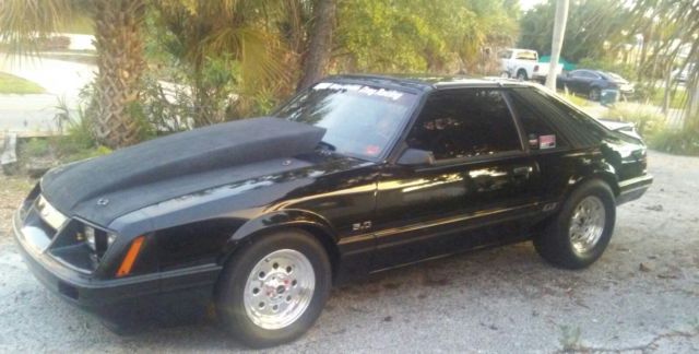 1985 Black Ford Mustang T Top