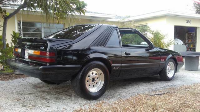 1985 Black Ford Mustang T Top