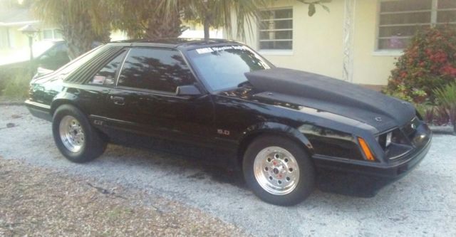 1985 Black Ford Mustang T Top