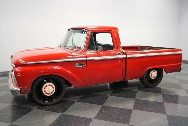 1966 Red Ford F-100 Pickup Truck