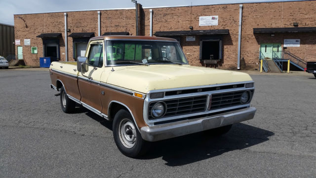 1973 Yellow / Bronze Ford F-100 pickup