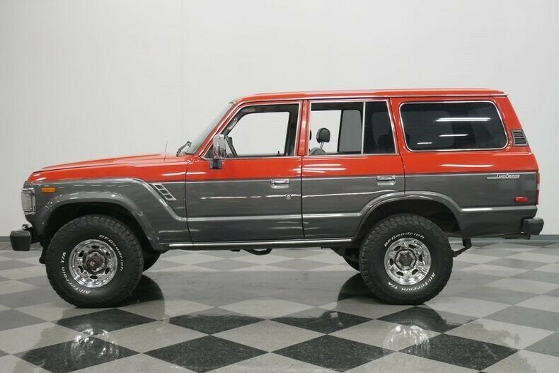 1990 Red Toyota Land Cruiser SUV