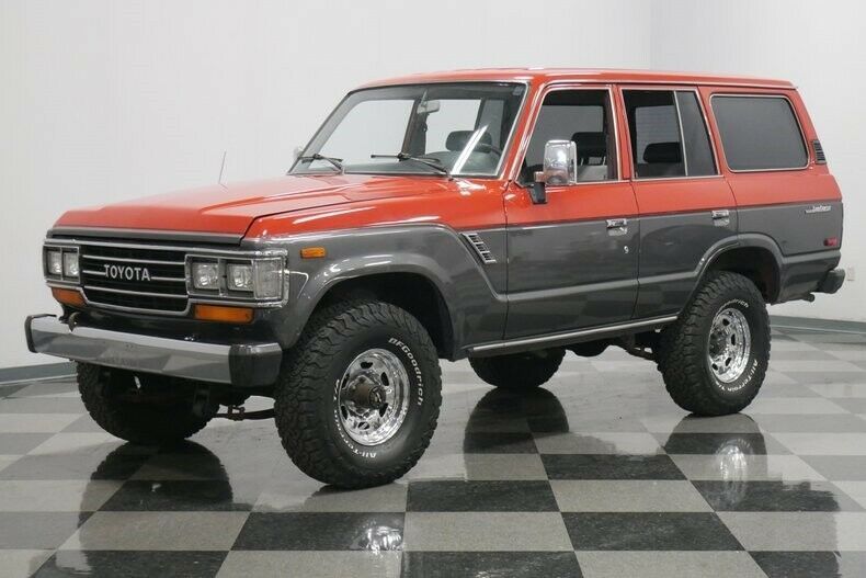 1990 Red Toyota Land Cruiser SUV
