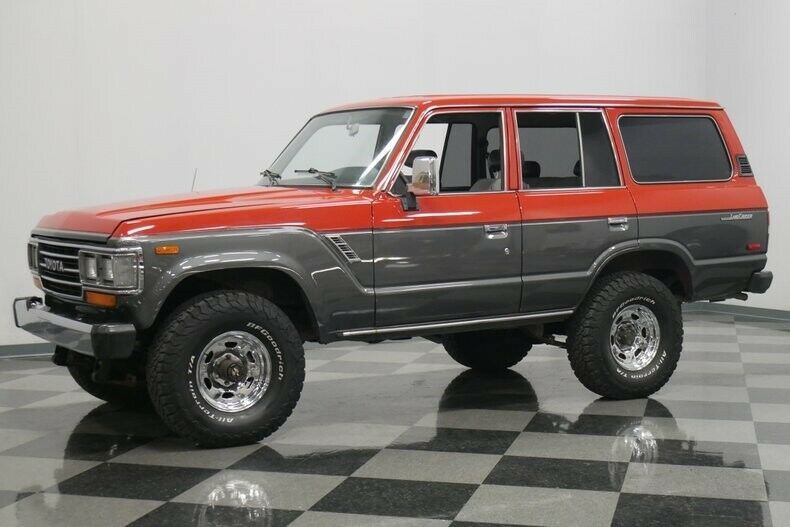 1990 Red Toyota Land Cruiser SUV