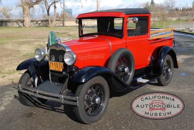 1930 Red Ford Model A Pickup Truck
