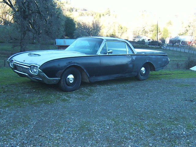 1961 Black Ford Thunderbird Coupe Pickup