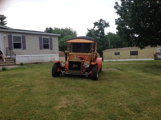 1909 orange Ford Model T C-CAB  HAND CRAFTED