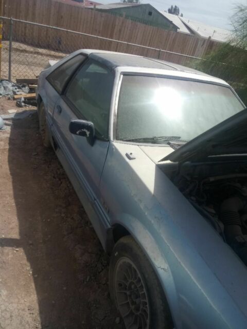 1988 Blue Ford Mustang Hatchback