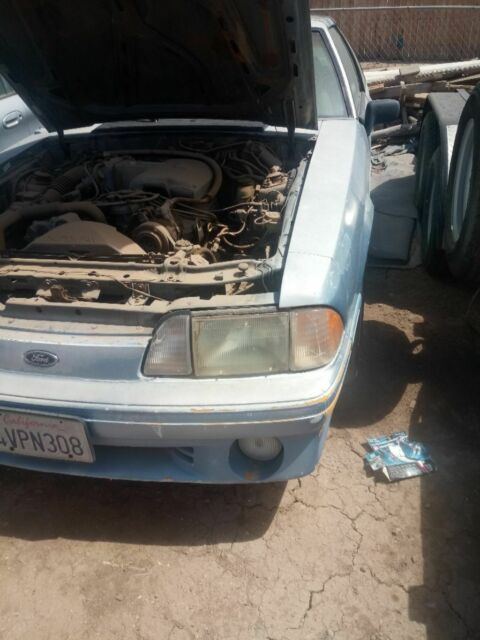 1988 Blue Ford Mustang Hatchback
