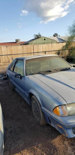 1988 Blue Ford Mustang Hatchback