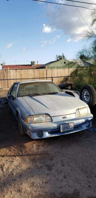 1988 Blue Ford Mustang Hatchback