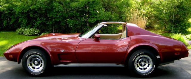 1977 Dark Red Metallic Chevrolet Corvette Coupe