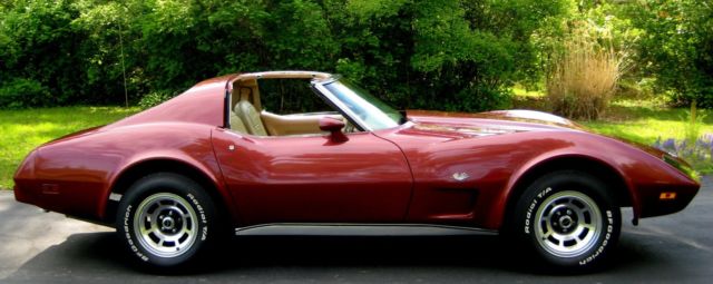 1977 Dark Red Metallic Chevrolet Corvette Coupe